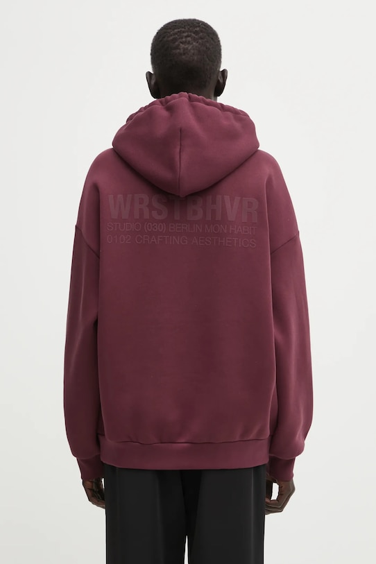 Суичър WRSTBHVR Studio надпис виолетов U2025TT.3064