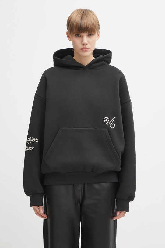 WRSTBHVR bluza Gustaf z kapturem czarny U2025TT.3067