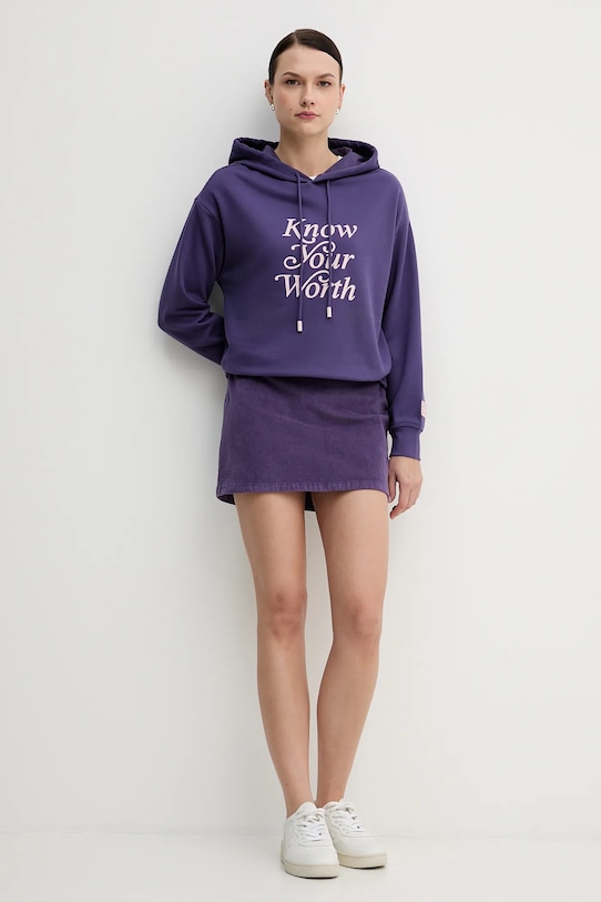 United Colors of Benetton bluza 3WNWD201C fioletowy AW25