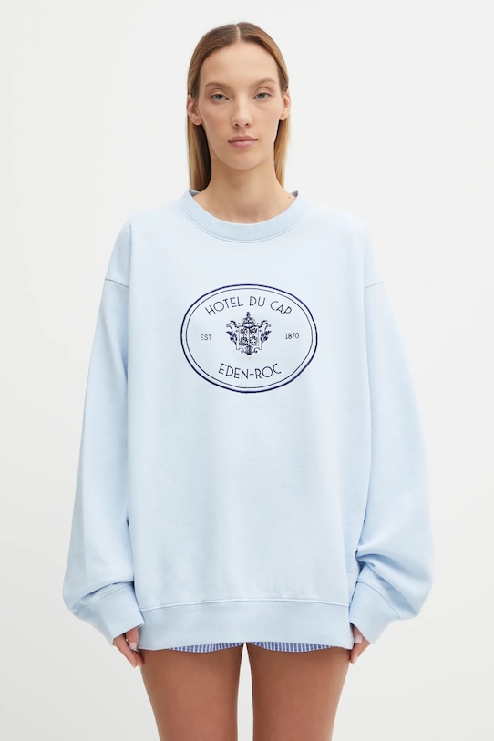Sporty & Rich bluza bawełniana Eden Crest Embroidered bawełna niebieski ST07160621BL90