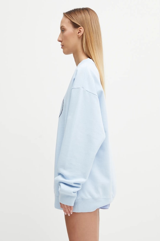 Sporty & Rich bluza bawełniana Eden Crest Embroidered ST07160621BL90 niebieski AW25