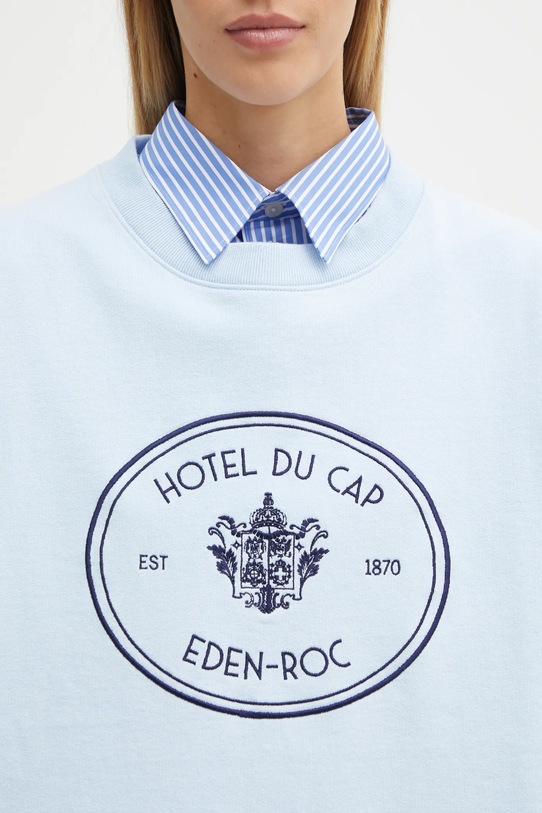 Sporty & Rich bluza bawełniana Eden Crest Embroidered niebieski ST07160621BL90