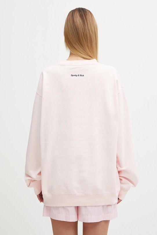 Odzież Sporty & Rich bluza bawełniana Eden Crest Embroidered ST07160621P140 różowy