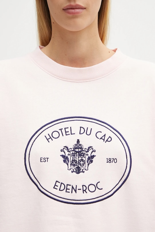 Sporty & Rich bluza bawełniana Eden Crest Embroidered różowy ST07160621P140