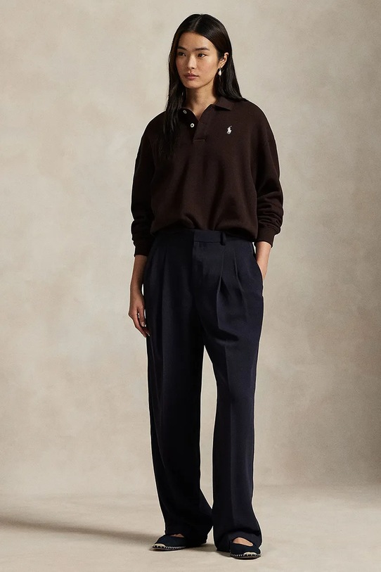 Odzież Polo Ralph Lauren bluza ARCTIC FLEECE 211947966009 brązowy