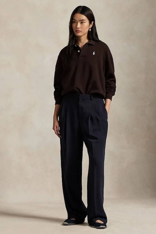 Odzież Polo Ralph Lauren bluza ARCTIC FLEECE 211947966009 brązowy