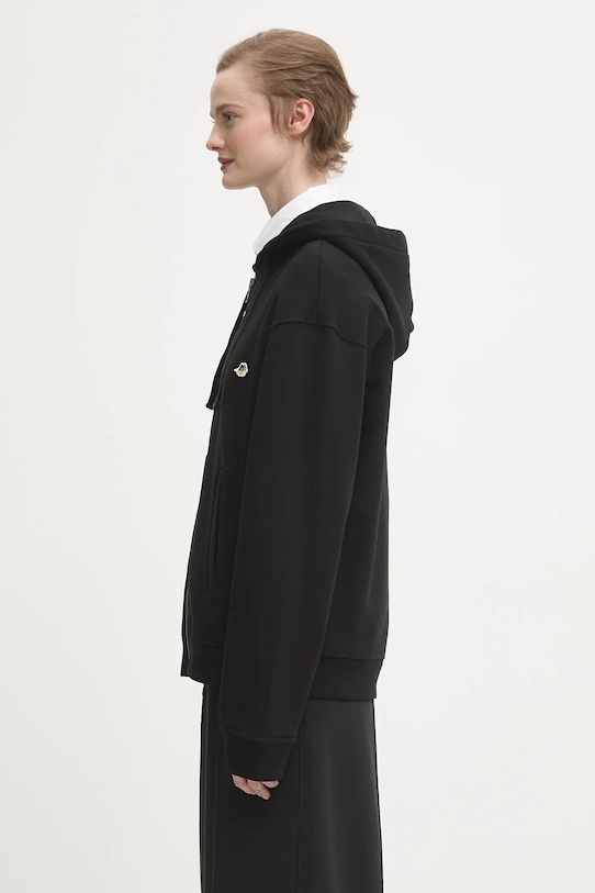 Βαμβακερή μπλούζα Fiorucci Angel Patch Regular Fit Zip Up W02FPSZI397CJ05BK01 μαύρο AW25