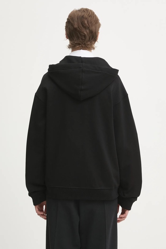 Ρούχα Βαμβακερή μπλούζα Fiorucci Angel Patch Regular Fit Zip Up W02FPSZI397CJ05BK01 μαύρο