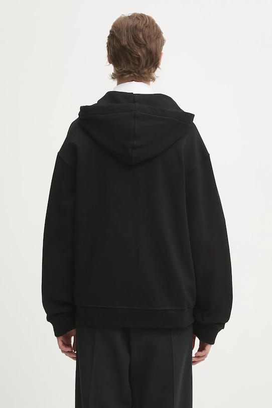 Ρούχα Βαμβακερή μπλούζα Fiorucci Angel Patch Regular Fit Zip Up W02FPSZI397CJ05BK01 μαύρο