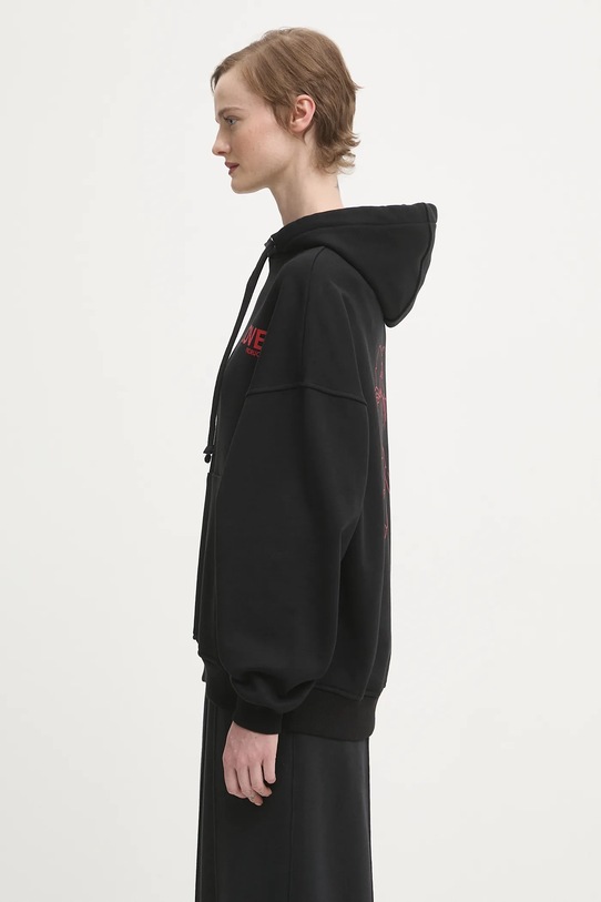 Pamučna dukserica Fiorucci Kissing Angels Love Print Relaxed W25FWSHO002CJ05BK01 crna AW25