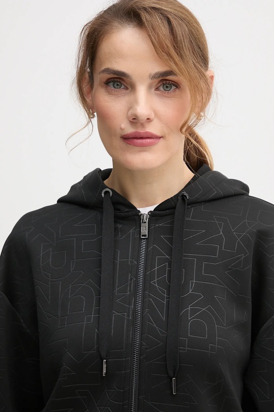 Dkny bluza KNIT JACKET czarny P5ME6CNY