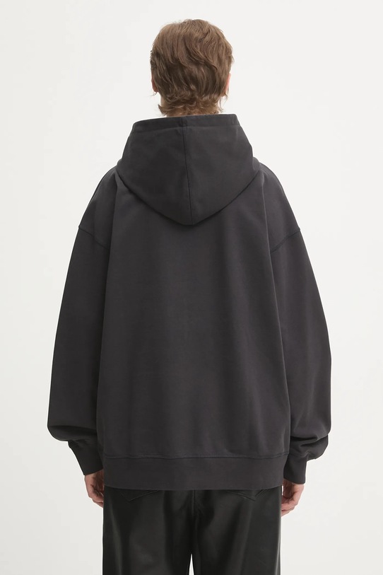 Одежда Хлопковая кофта GANNI Isoli Oversized T4360 серый
