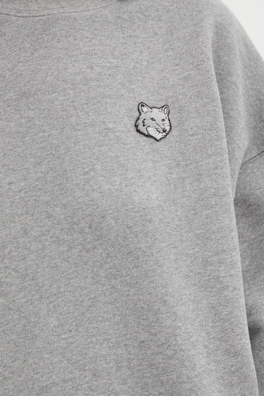 Maison Kitsuné bluza bawełniana Bold Fox Head Patch szary MW00315KM0321
