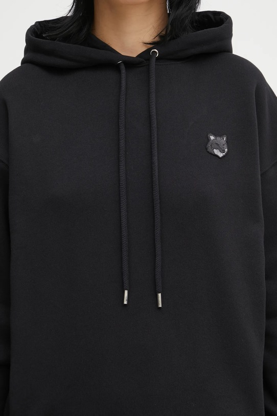 Maison Kitsuné bluza bawełniana Bold Fox Head Patch czarny MW00704KM0321