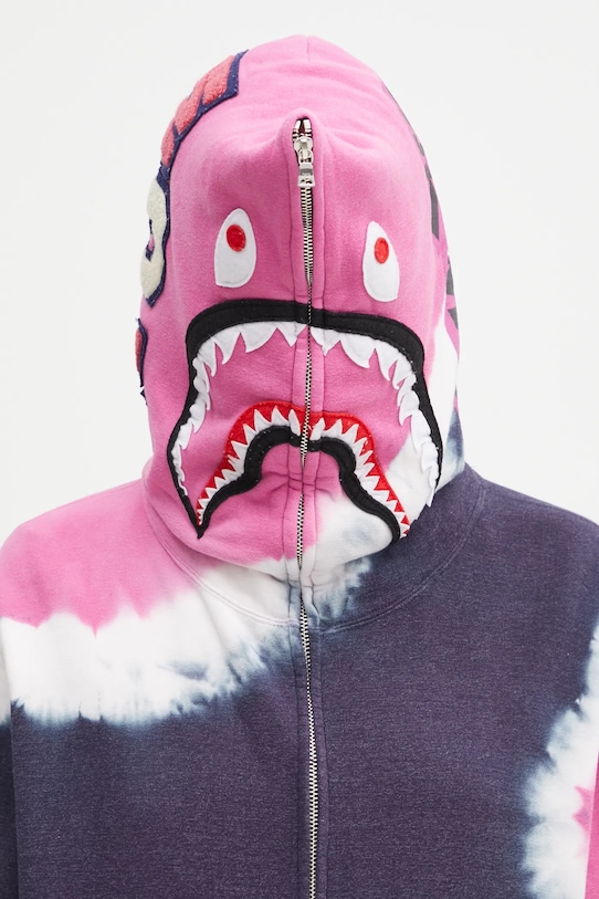 A Bathing Ape bluză Hand Dye Shark bleumarin 001ZPL302008L