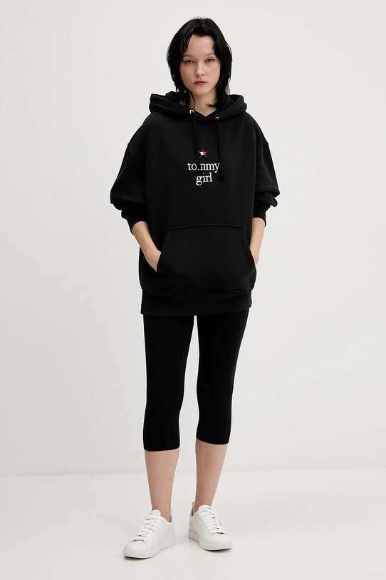 Tommy Jeans bluza bawełniana DN0DN00099 czarny AW25