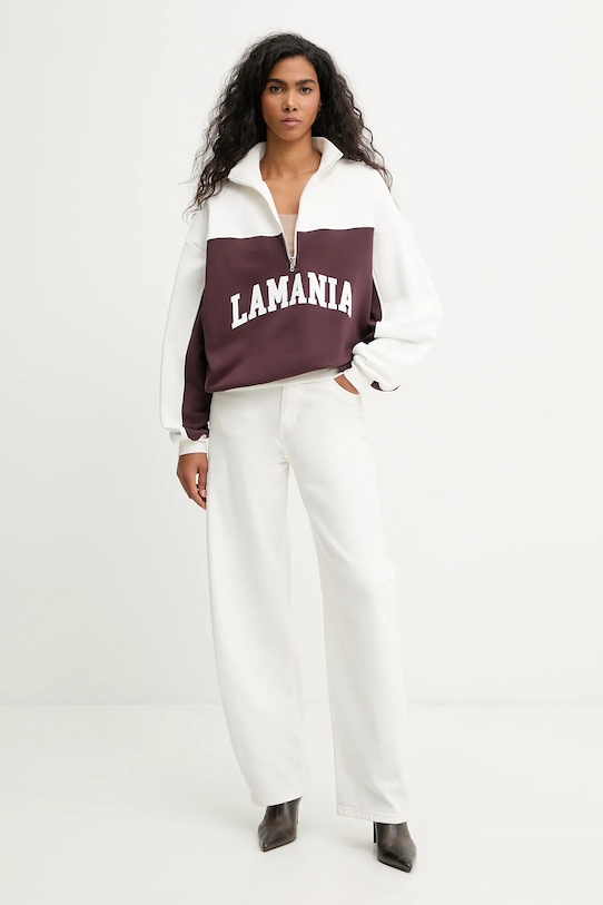 La Mania bluza bawełniana ANDERSON ANDERSON brązowy AW25