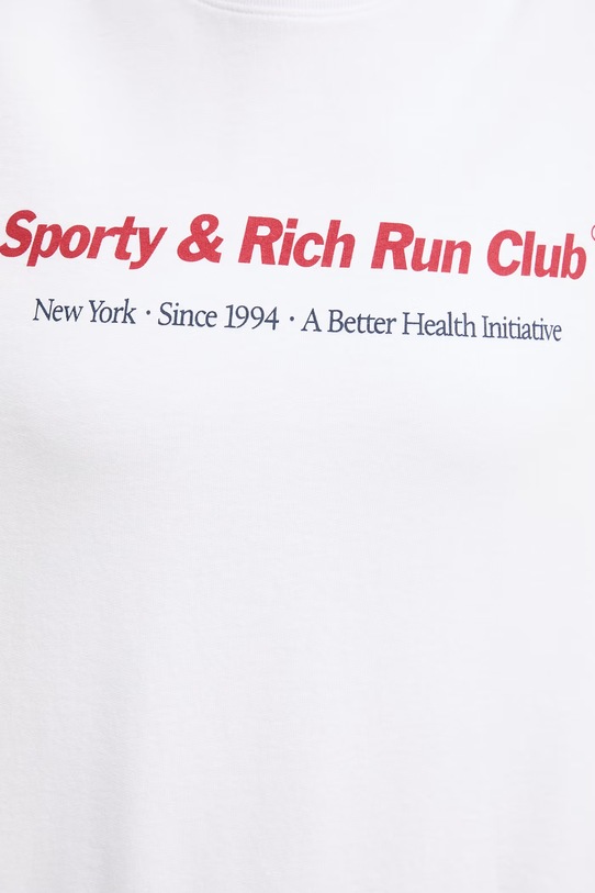 Sporty & Rich Run Club bluza oversize bawełniana damska biały ST07164172WH01