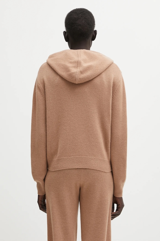 Odzież Sporty & Rich kardigan wełniany SRC Cashmere CA00264302BE02 brązowy