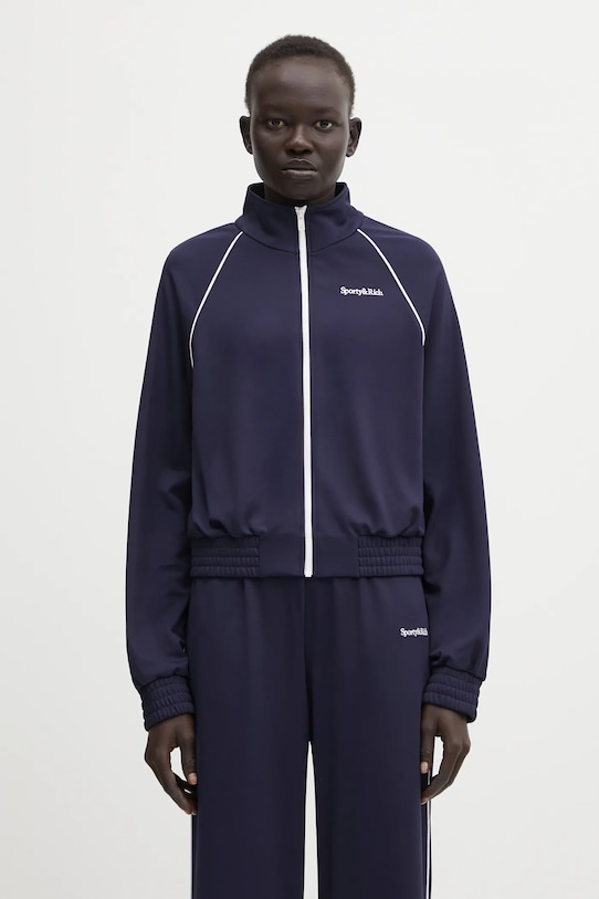 Sporty & Rich bluza Serif Logo Retro Track pozostałe granatowy JA06664300BL107