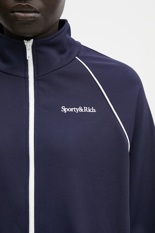 Sporty & Rich bluza Serif Logo Retro Track granatowy JA06664300BL107