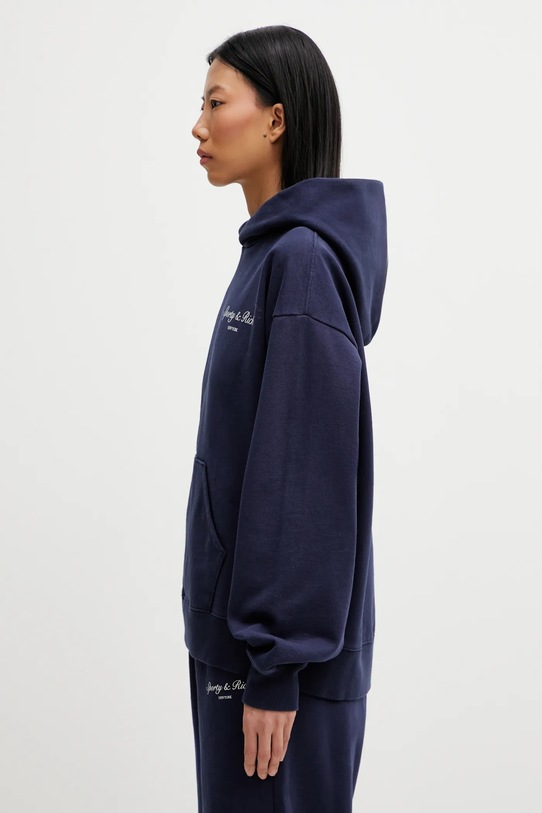 Sporty & Rich bluza bawełniana Syracuse ST09166328BL106 granatowy AW25