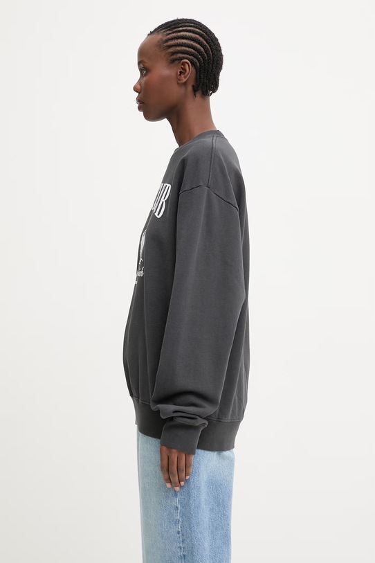 Sporty & Rich Stallion bluza oversize bawełniana damska ST07165261BA02 szary AW25