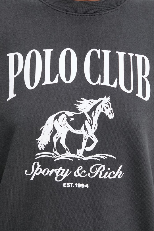 Sporty & Rich Stallion bluza oversize bawełniana damska szary ST07165261BA02