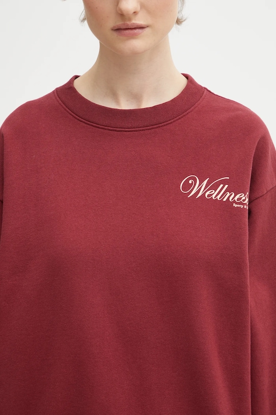 Sporty & Rich cotton sweatshirt Soho maroon ST07162083RE10