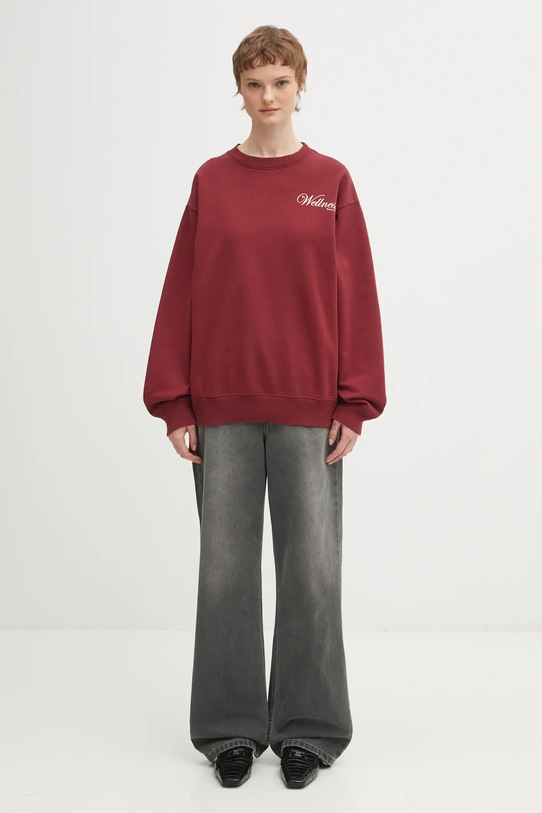 Sporty & Rich cotton sweatshirt Soho ST07162083RE10 maroon