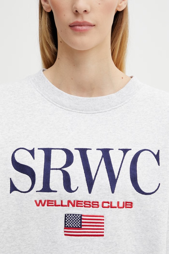 Sporty & Rich bluza bawełniana Nautical Embroidered szary ST07163177GY03