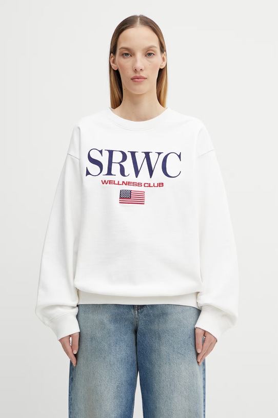 Sporty & Rich bluza bawełniana Nautical Embroidered bawełna beżowy ST07163177WH01