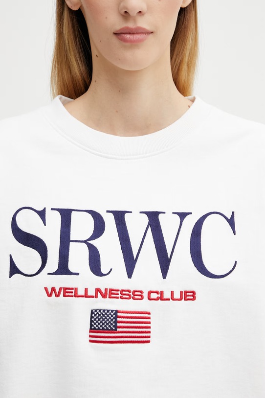 Sporty & Rich bluza bawełniana Nautical Embroidered beżowy ST07163177WH01