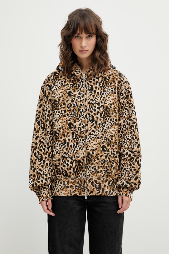 A Bathing Ape bluza bawełniana Milo Shark bawełna beżowy 002ZPL802001L