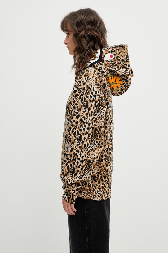 A Bathing Ape bluza bawełniana Milo Shark 002ZPL802001L beżowy AW25