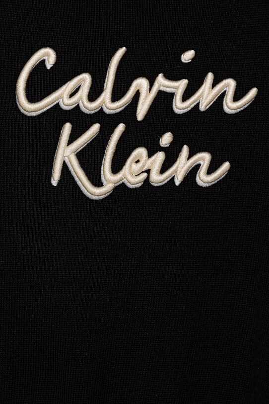 Девочка Детский хлопковый свитер Calvin Klein Jeans IG0IG02971.9BYA чёрный