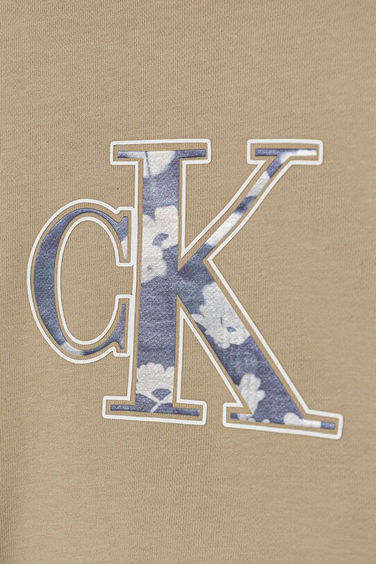 Dziewczynka Calvin Klein Jeans bluza bawełniana dziecięca IG0IG02970.9BYA beżowy
