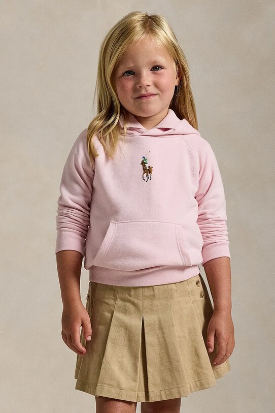 Polo Ralph Lauren gyerek felső elasztánnal rózsaszín 312844838025