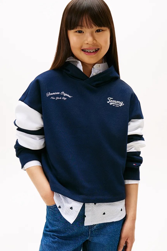 Кофта Tommy Hilfiger хлопок тёмно-синий KG0KG08687.128.176.9BYA
