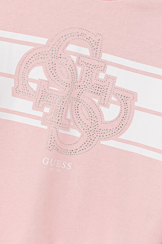 Dziewczynka Guess bluza bawełniana dziecięca J5YQ01.KA6R4.9BYA różowy
