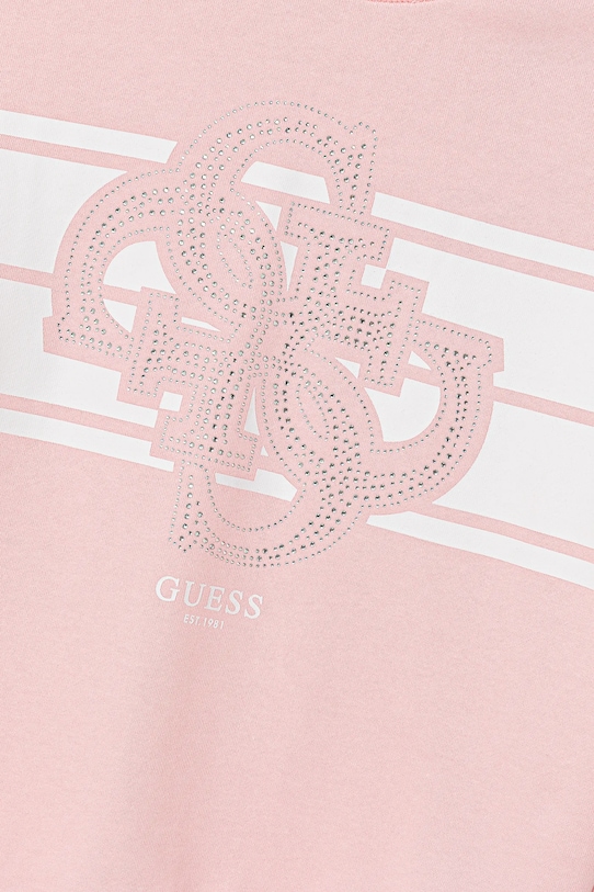 Κοριτσίστικα Παιδική βαμβακερή μπλούζα Guess J5YQ01.KA6R4.9BYA ροζ