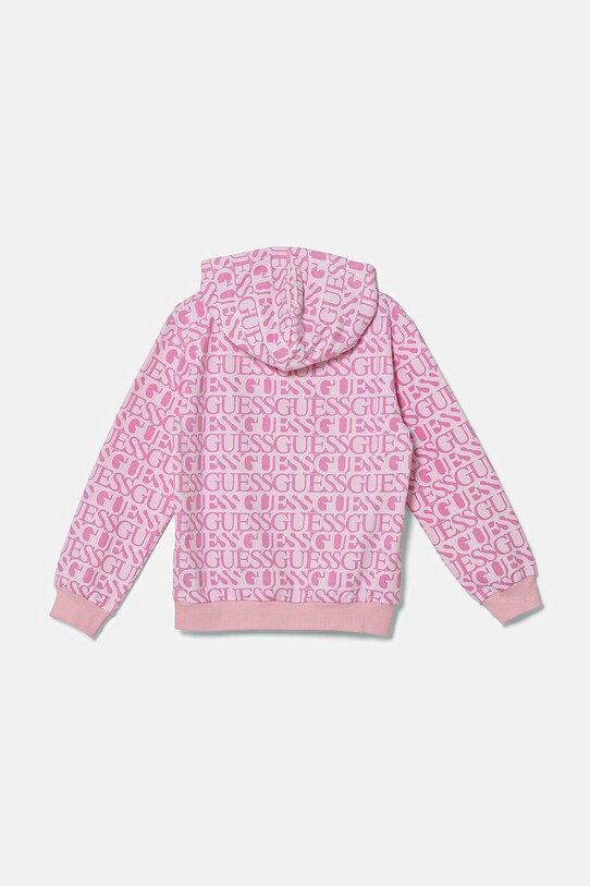 Guess hanorac de bumbac pentru copii J5YQ02.KAD74.9BYA roz AW25