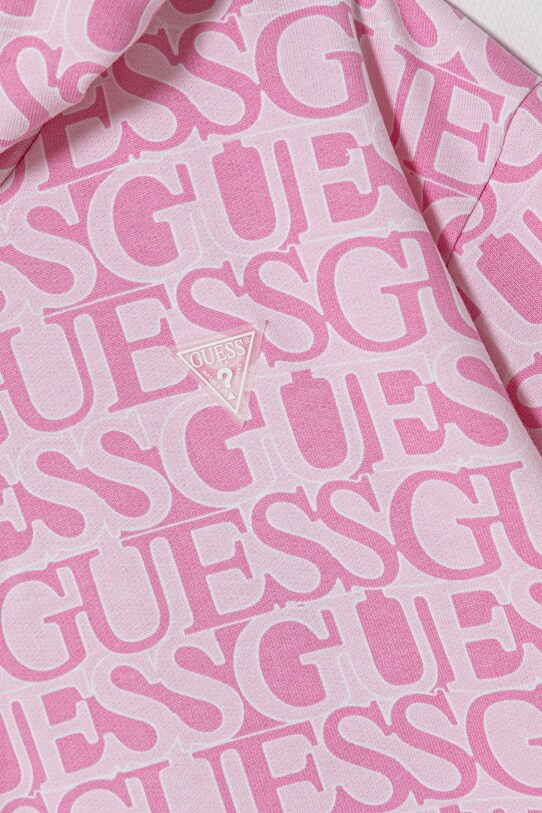 Fete Guess hanorac de bumbac pentru copii J5YQ02.KAD74.9BYA roz