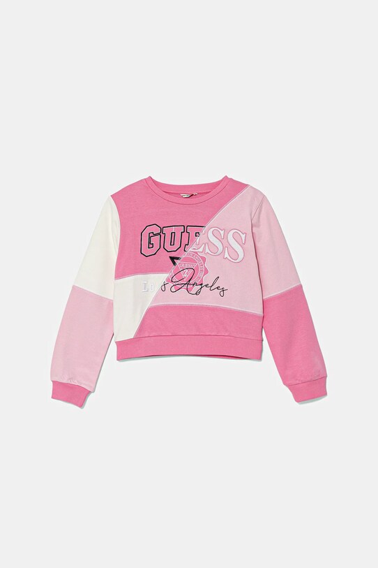 Guess gyerek melegítőfelső pamutból pamut rózsaszín J5YQ04.KA6R4.9BYA