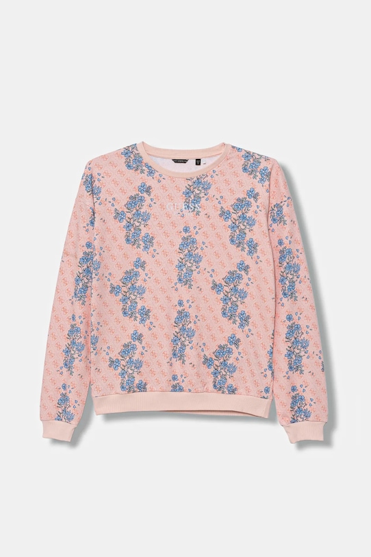 Detská bavlnená mikina Guess bavlna oranžová J5YQ05.KA6R4.9BYA