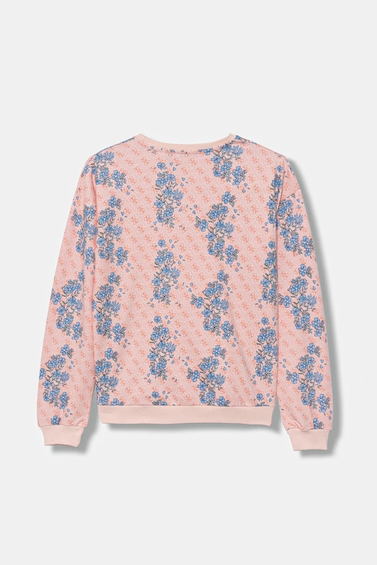 Detská bavlnená mikina Guess J5YQ05.KA6R4.9BYA oranžová AW25