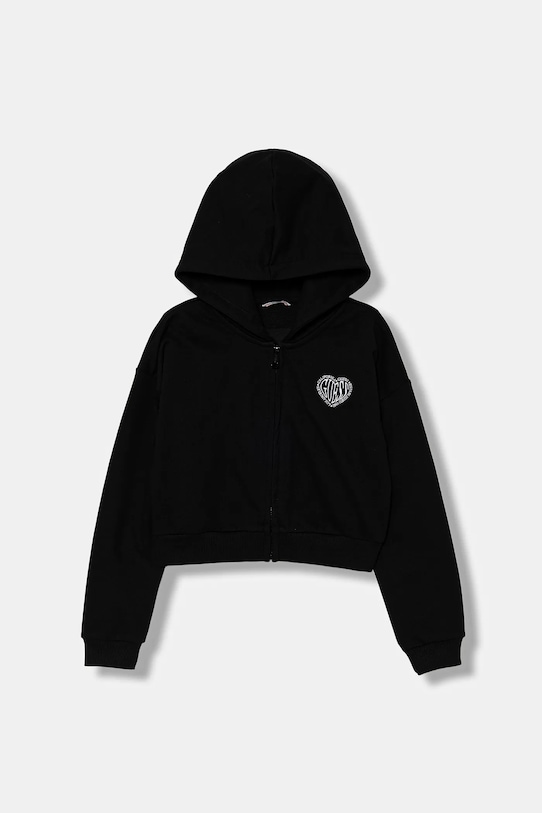 Guess bluza bawełniana dziecięca z kapturem czarny J5YQ07.KAD74.9BYA