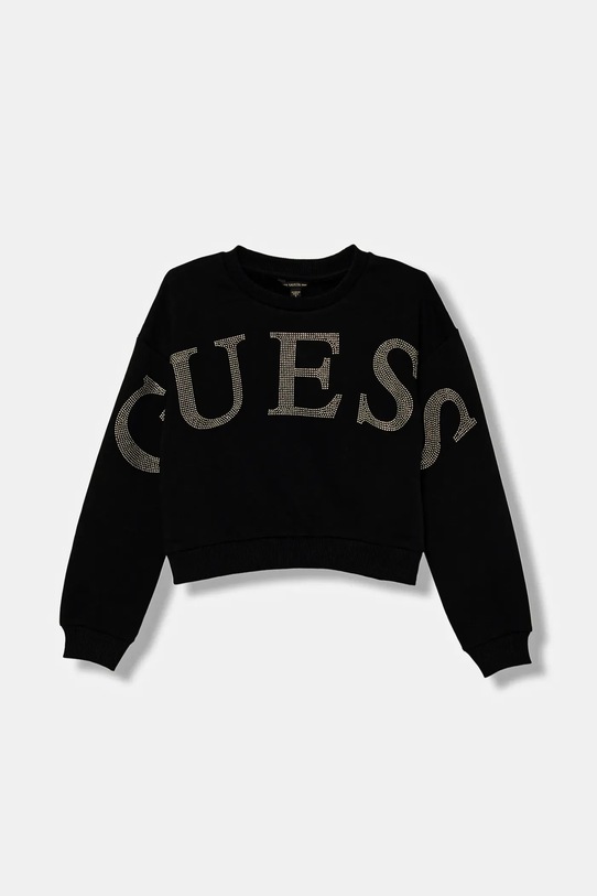 Guess bluza bawełniana aplikacja czarny J5YQ09.KAV34.9BYA