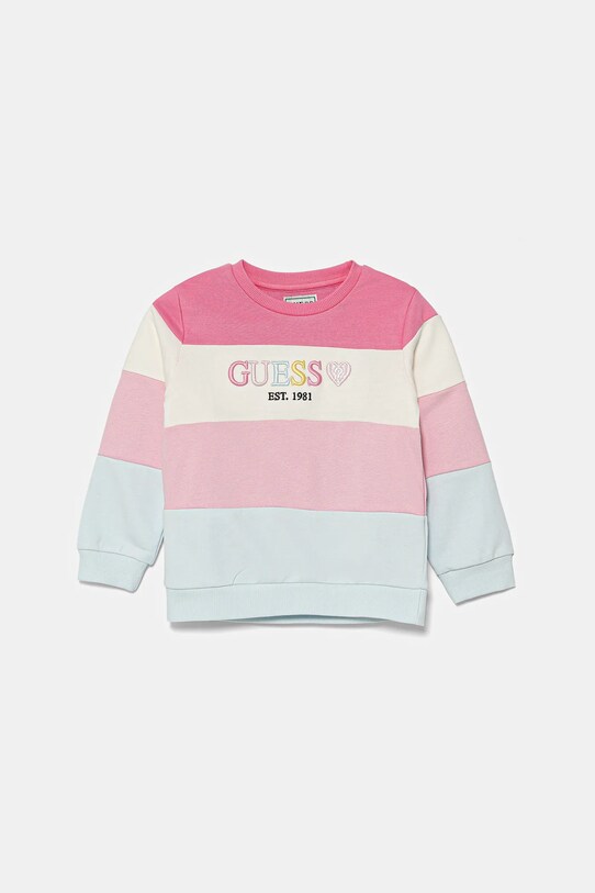 Guess hanorac de bumbac pentru copii imprimeu roz K5YQ00.KA6R4.9BYA