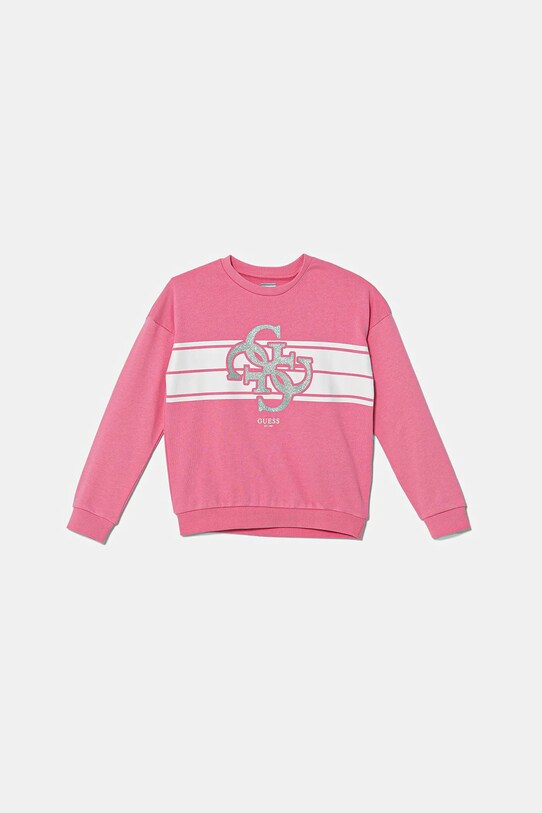 Guess gyerek melegítőfelső pamutból pamut rózsaszín K5YQ01.KA6R4.9BYA